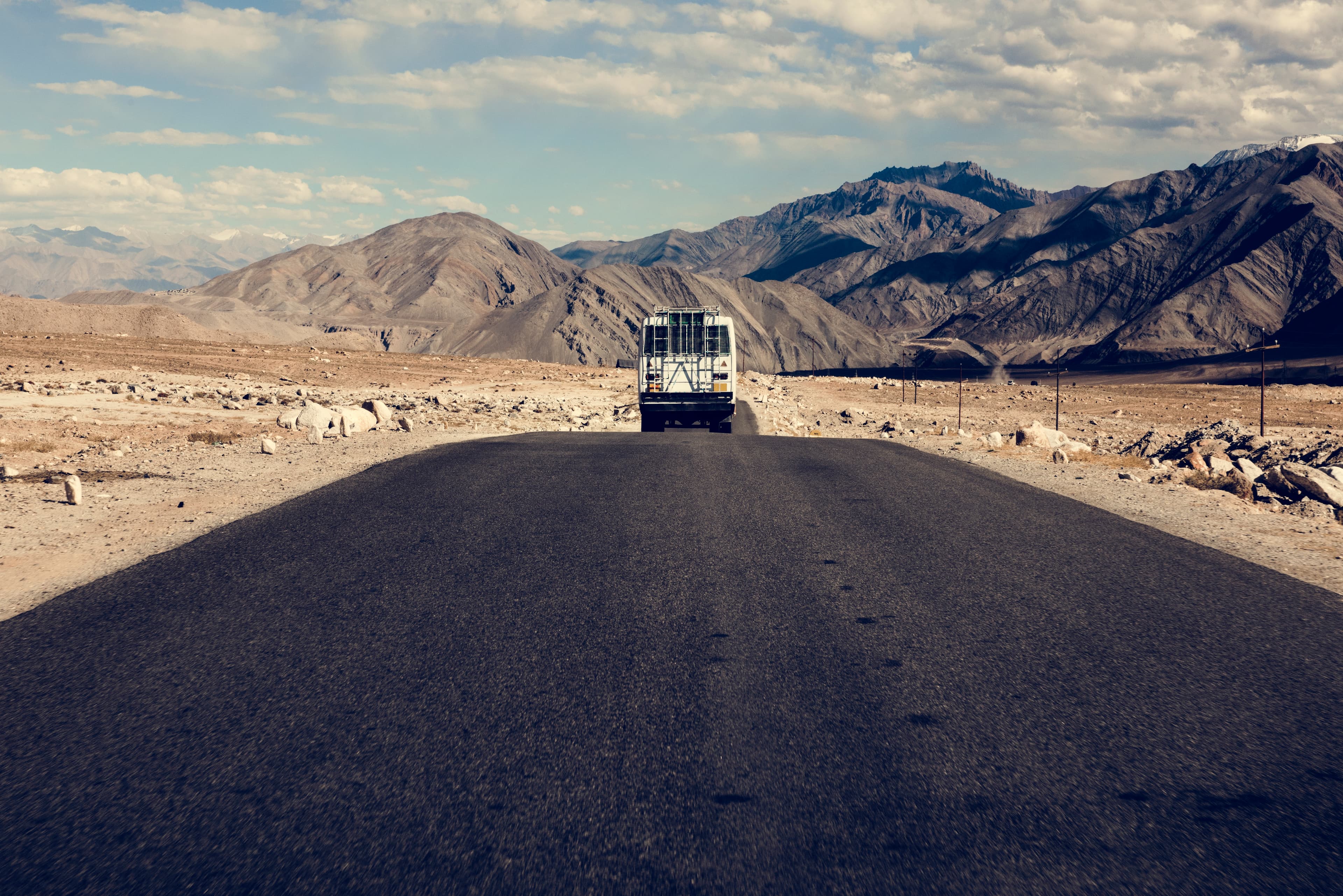 Road construction site
